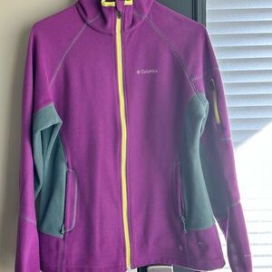 Women’s Columbia Purple Omni-Shade Full Zip Jacket Size Large